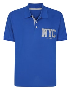 Bigdude NYC Application Pique Polo Royal Blue